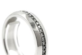 950 Platin Brillant Alliance Ring mit 0.3ct Grösse 54 *S1454