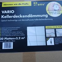 Kellerdeckendämmplatten VARIO, 6 Stück 400x400x30mm