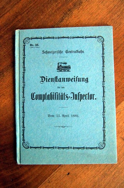 Schweizerische Centralbahn Reglement 1886 Kaufen auf Ricardo