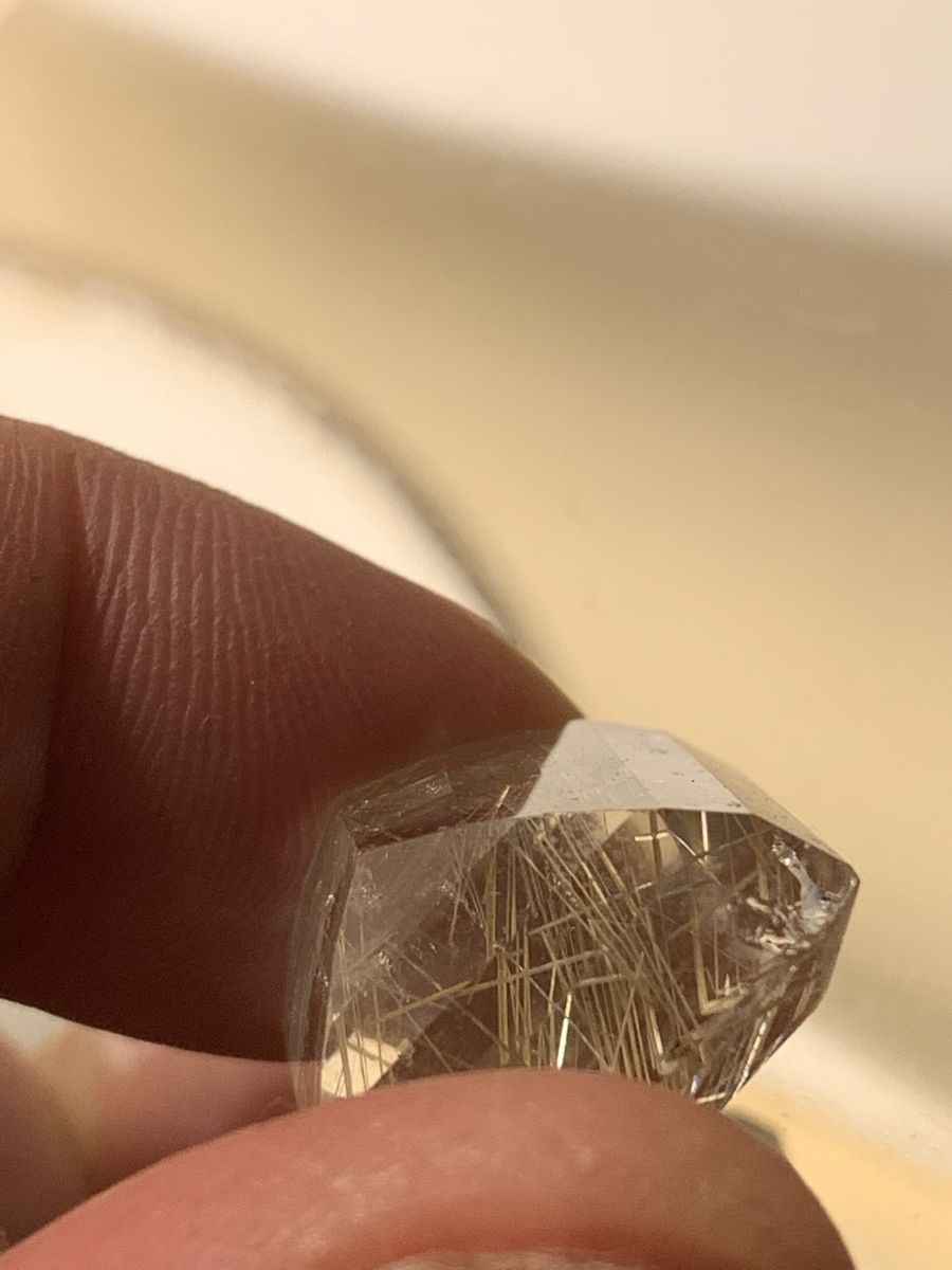 Pietre preziose: Rutilquarz Schmuckstein , Goldene Einschlüsse, – Usato da Worblaufen venduto da Invintage64 3