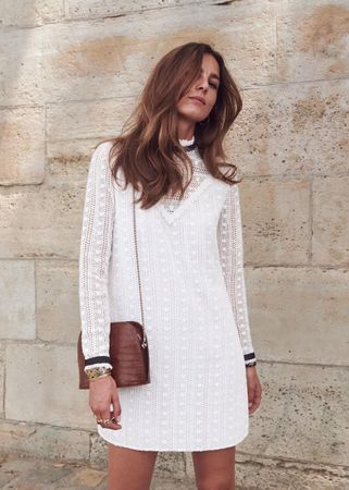 Robe SEZANE en dentelle blanche