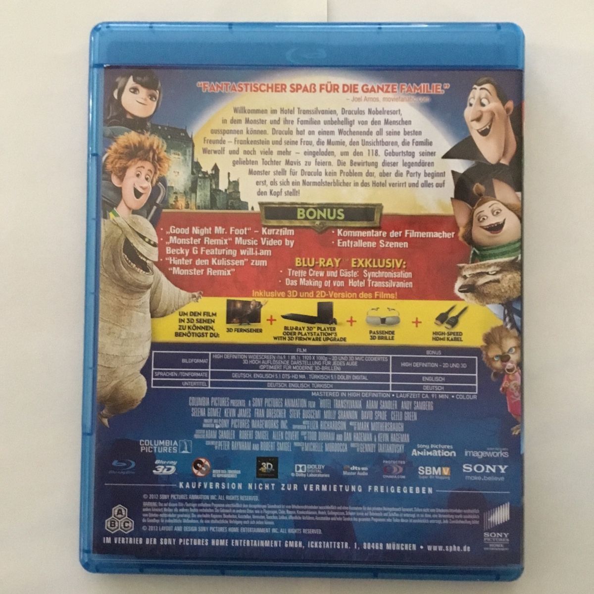 Tutti i DVDs: Hotel Transsilvanien Blu Ray 3D + 2D – Nuovo (secondo la descrizione) da Blauen venduto da berlingo65 1