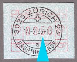 ATM 7/7a_VOLL-O 14.2.86 Zürich 23 Hauptbahnhof__Mit Gummi !