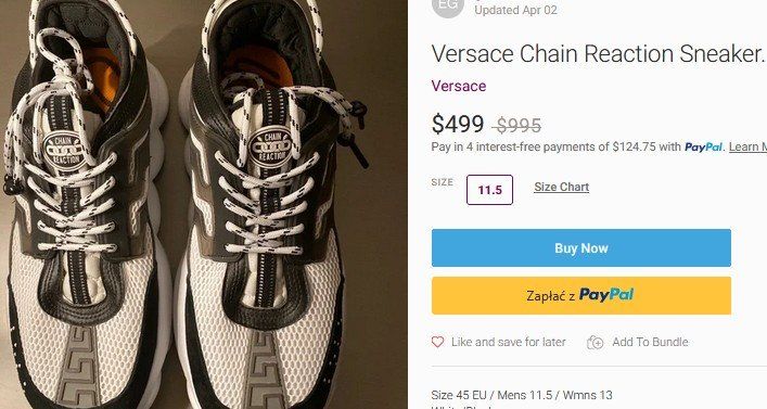 Versace Scarpe da uomo: Versace Sneakers .39 – Usato da Collonges venduto da arashee 9