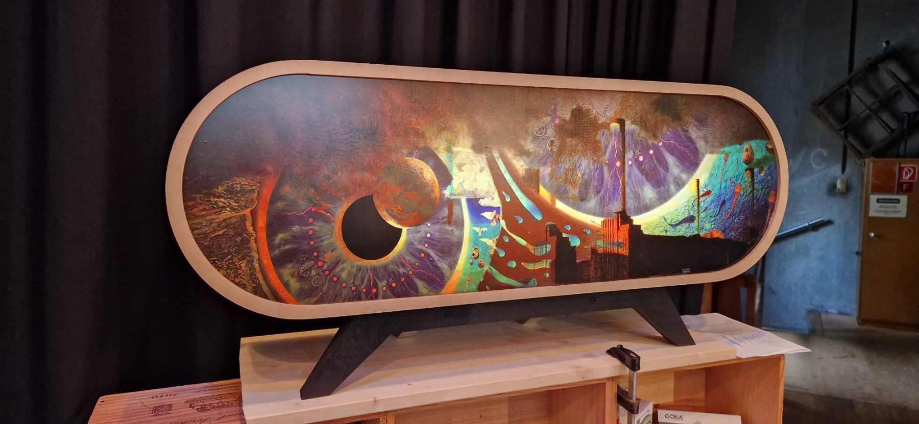 Lampade: Sideboard/Wandleuchte PinkFloyd - Einzelstück – Nuovo e nell'imballaggio originale da Lohn-Ammannsegg venduto da leuepeach 1