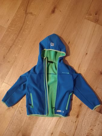 Softshelljacke Trevolution blau mit Kapuze Kind 116