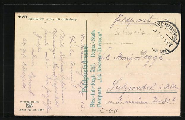 Cartoline postali: AK Ardez, Ortspartie mit Steinsberg – Usato da Berlin venduto da bartko-reher 1