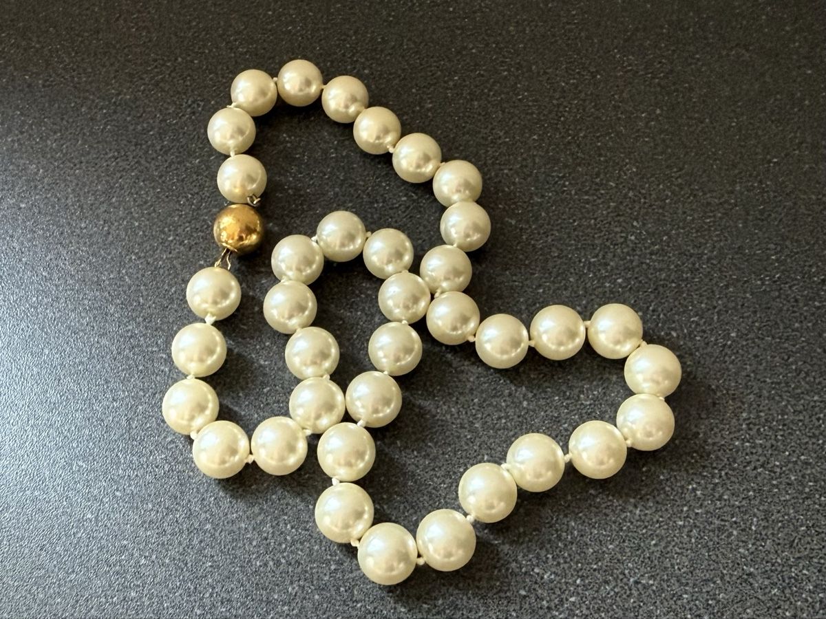 Catenine: Vintage Perlenkette Goldfarbene verschluss – Usato da Lamone venduto da LaCantinaMagica 4