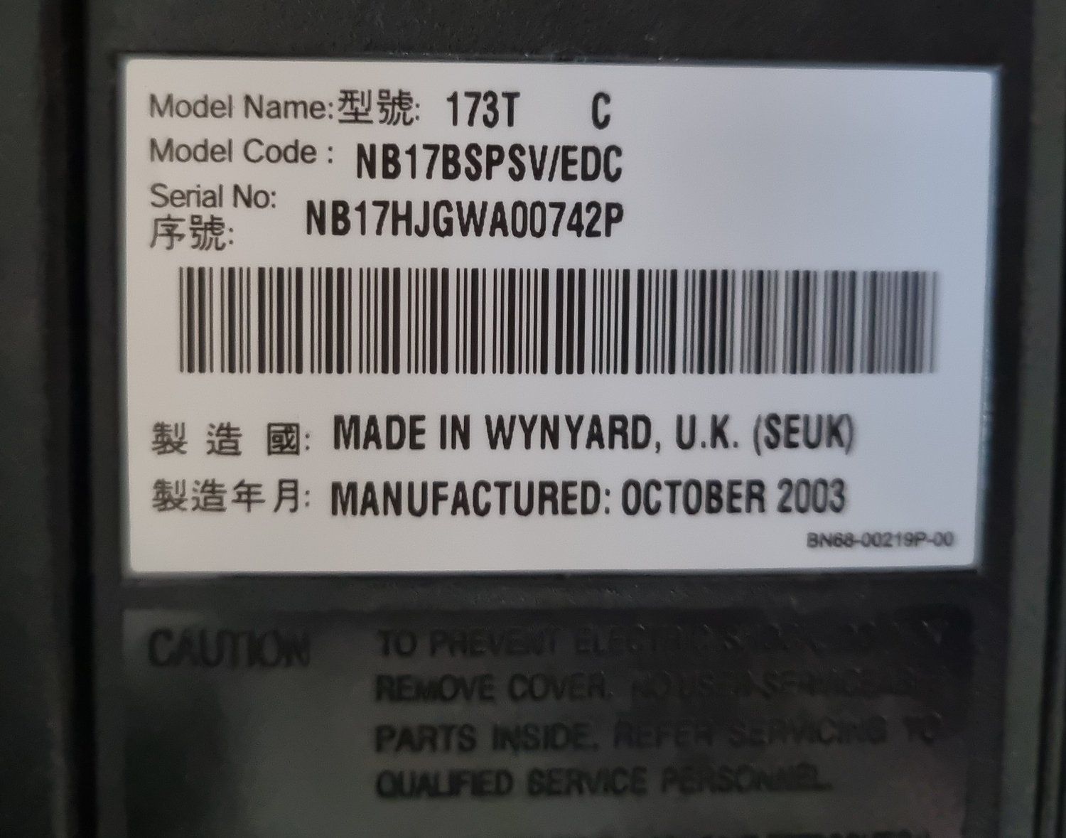 Samsung Monitor: Bildschirm Samsung SyncMaster 173T,  Made in UK – Usato da Kriens venduto da ChriKub 7
