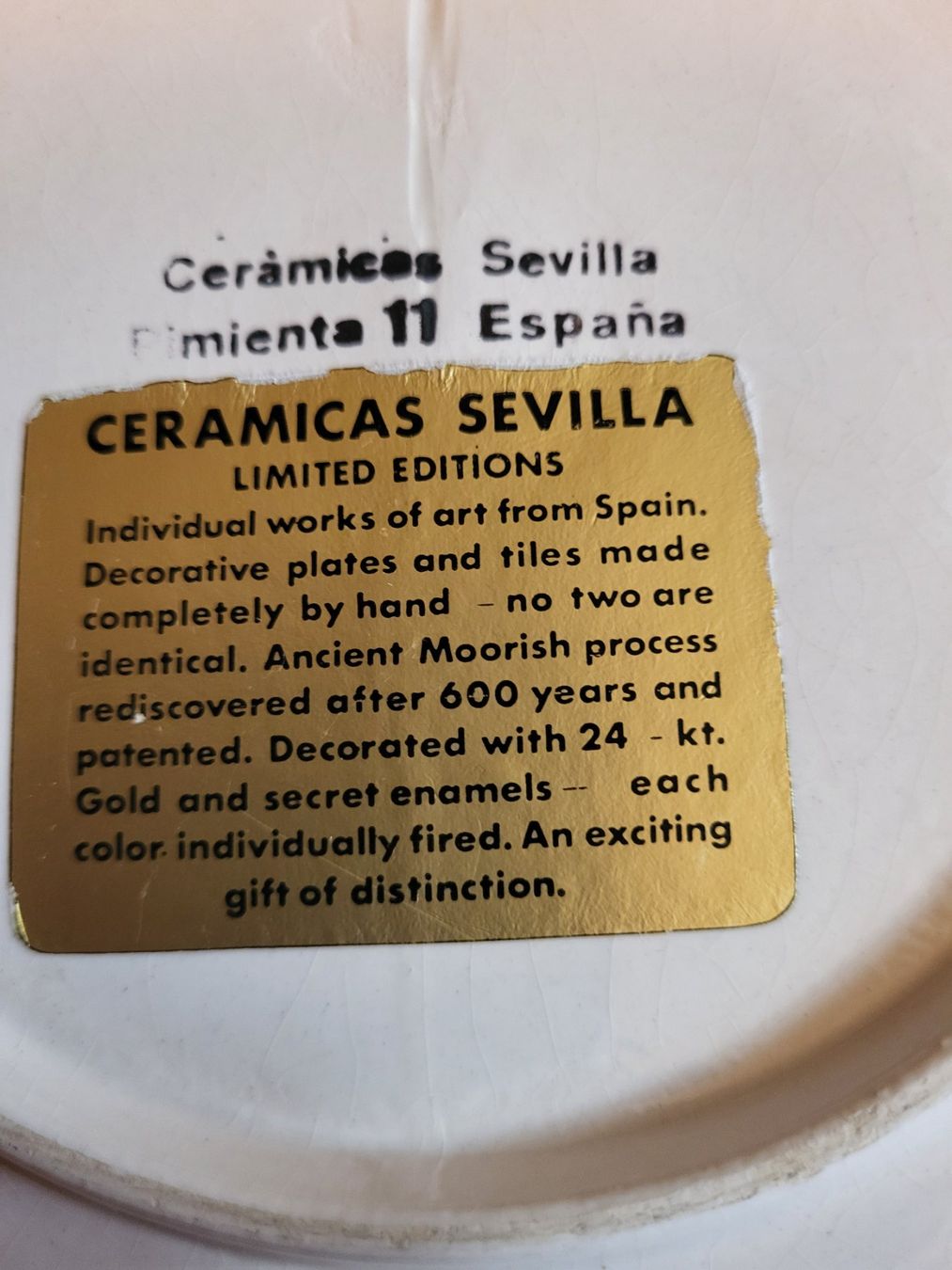 Piatti: Keramikteller, florales Muster, aus Sevilla – Usato da Guggisberg venduto da Aegertenlehn 4