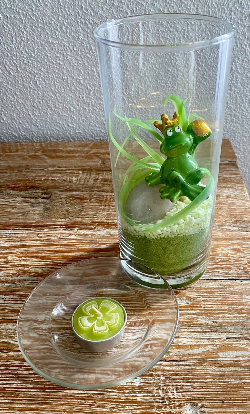 Tutte le decorazioni: Froschkönig im Glas mit Teelichthalter! – Usato da Reichenburg venduto da Noxima 1