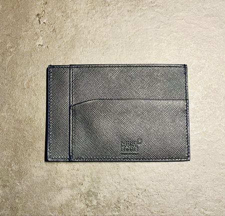 Porte-cartes Montblanc en cuir, bleu/noir, comme neuf