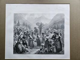 Alpstubeten, alter Stich von Gottlieb Emil Rittmeyer