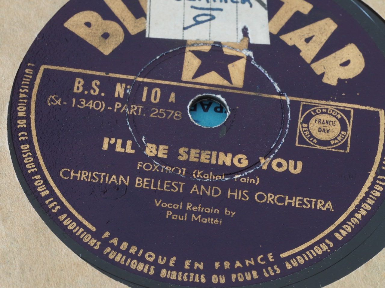 Schallplatten: DISQUES 78 TOURS – Gebraucht aus Lausanne von Leag 3