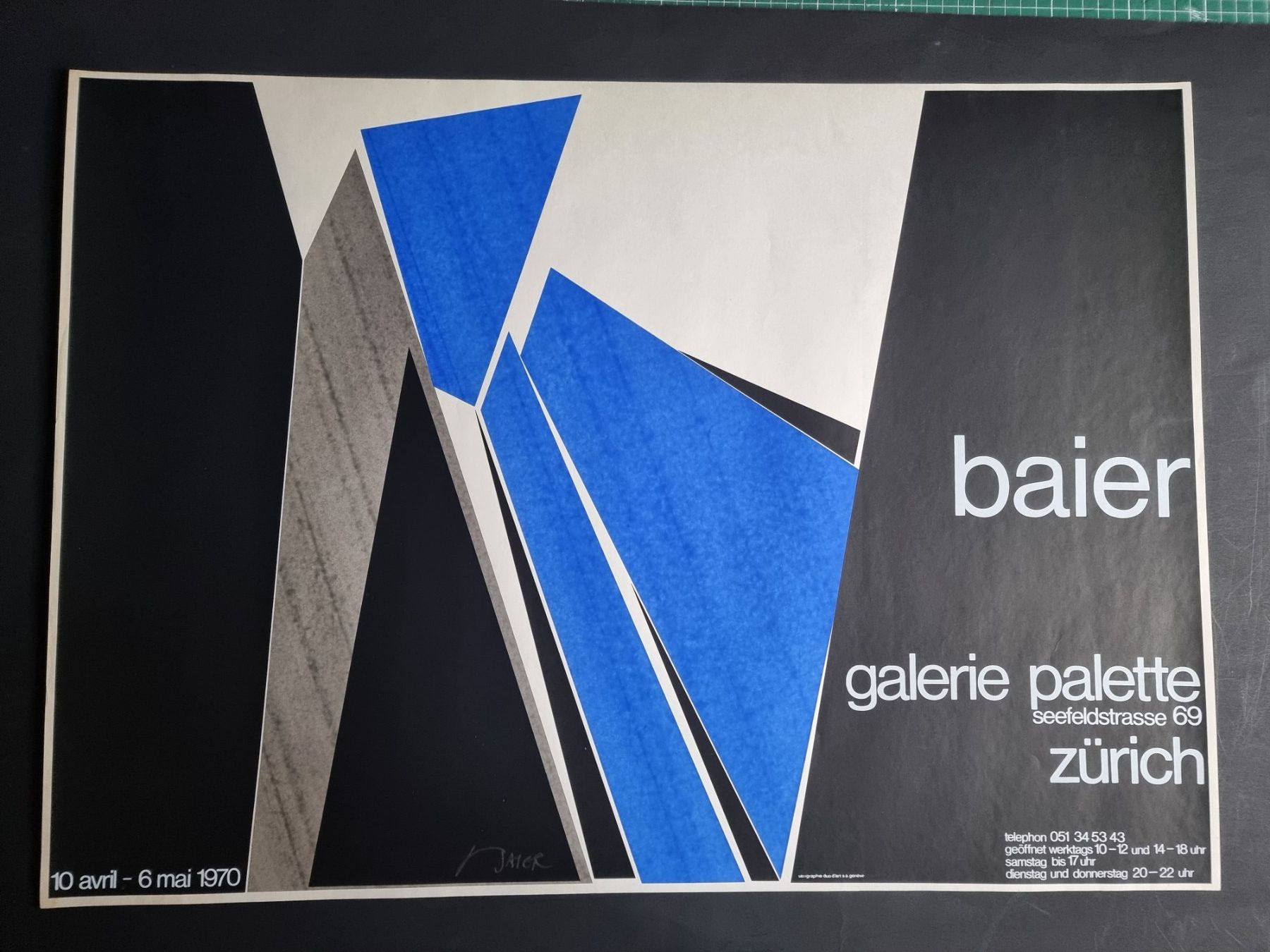 Foto & Immagini: JEAN BAIER PLAKAT HANDSIGNIERT SERIGRAPHIE – Usato da Gersau venduto da grafik-kunst 4