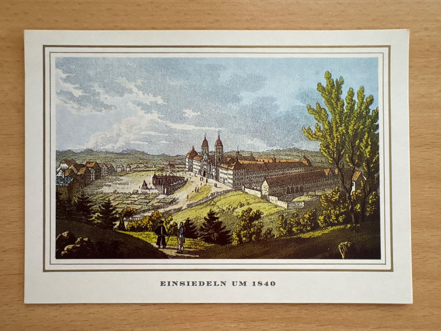 Cartes postales: Alte Ansichtskarte Einsiedeln um 1840 Kloster – D'occasion à Ibach par lisch3
