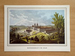 Alte Ansichtskarte Einsiedeln um 1840 Kloster