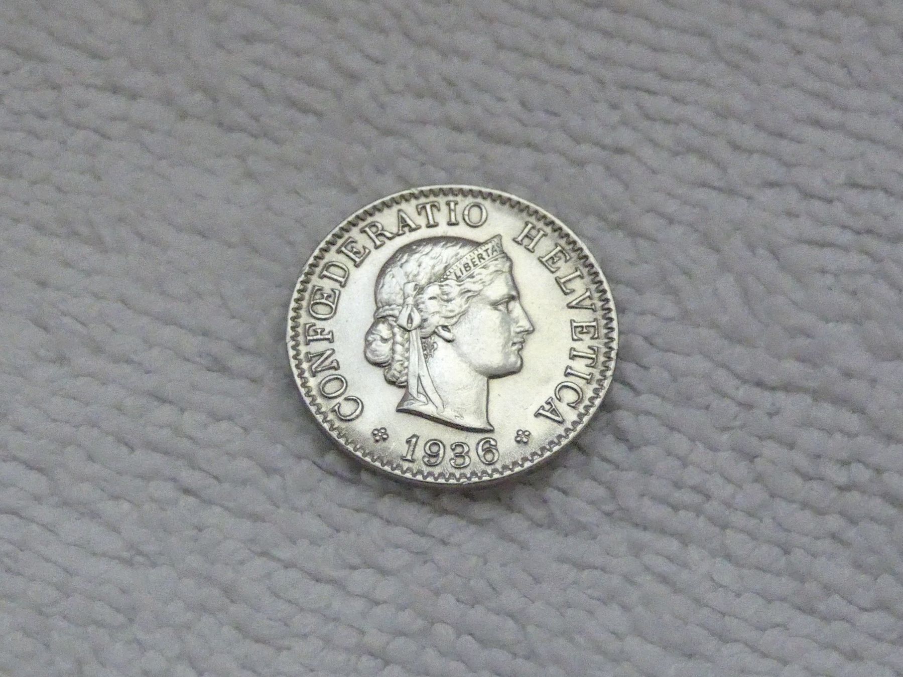 Tutti le monete: 5 centimes/rappen 1936 – Usato da Nyon venduto da Ilmi09