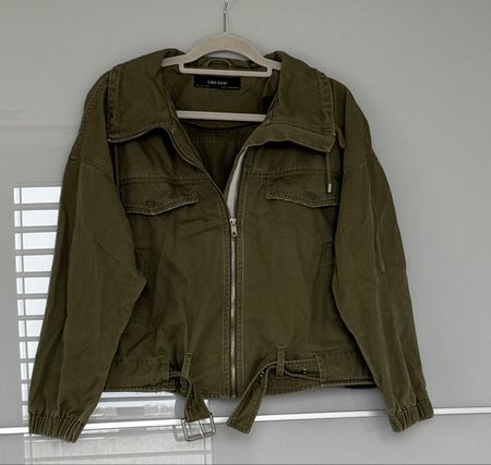 ZARA, Übergangsjacke, Khaki, Gr.L