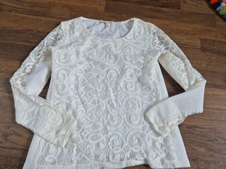 Maje white lace top size 2