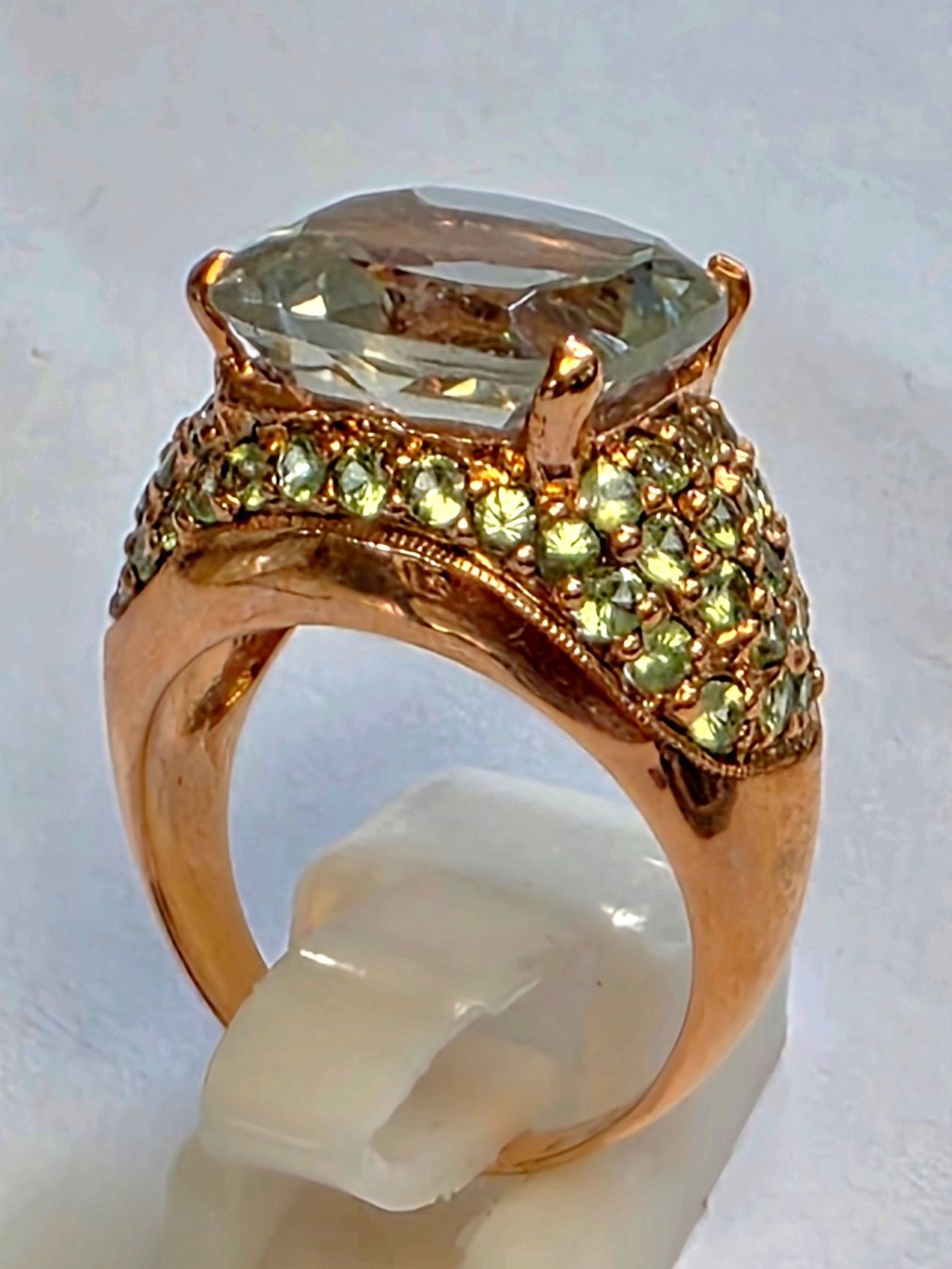 Bagues: Prasiolith Fingerring – Neuf (Voir description) à Zürich par Benedikt21