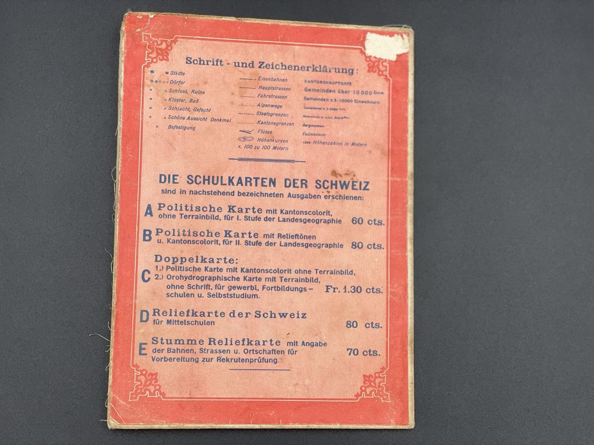 Cartine & Atlanti: Antike Schullandkarte Schweiz ca. 1920 – Usato da Baar venduto da Nini043 2