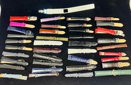 Grand lot de bracelet pour montre en Cuir (vieux Stock)