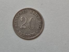 🇩🇪  Germany 20 Pfennig 1873 D - Silver