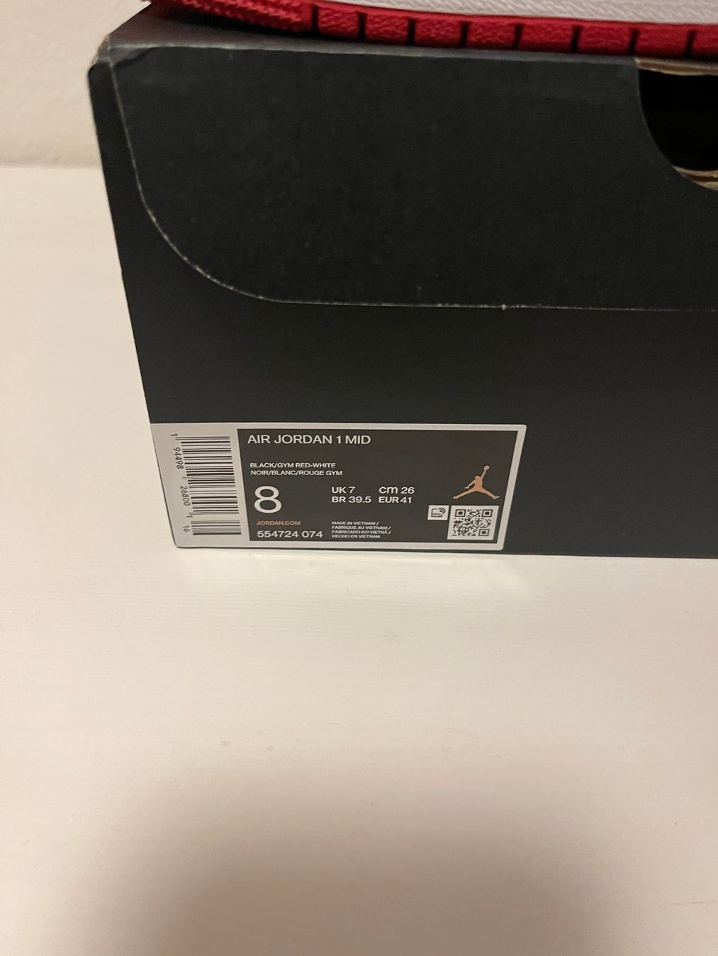 Jordan Scarpe da uomo: Jordan 1 Mid " Bred " Eu 41 – Nuovo e nell'imballaggio originale da Luzern venduto da blumentopf783 3