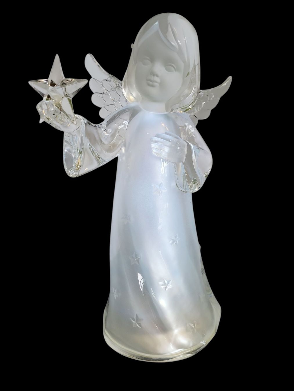 Figuren: LED-Engel, stehend mit Stern mit LSD Beleuchtung, H. ca.28cm – Neu und originalverpackt aus Kaltbrunn von bue_xtg5