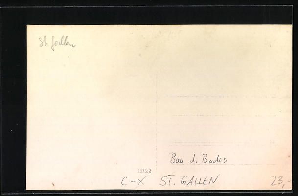 Cartoline postali: AK St. Gallen, Bau des Bades – Usato da Berlin venduto da bartko-reher 1