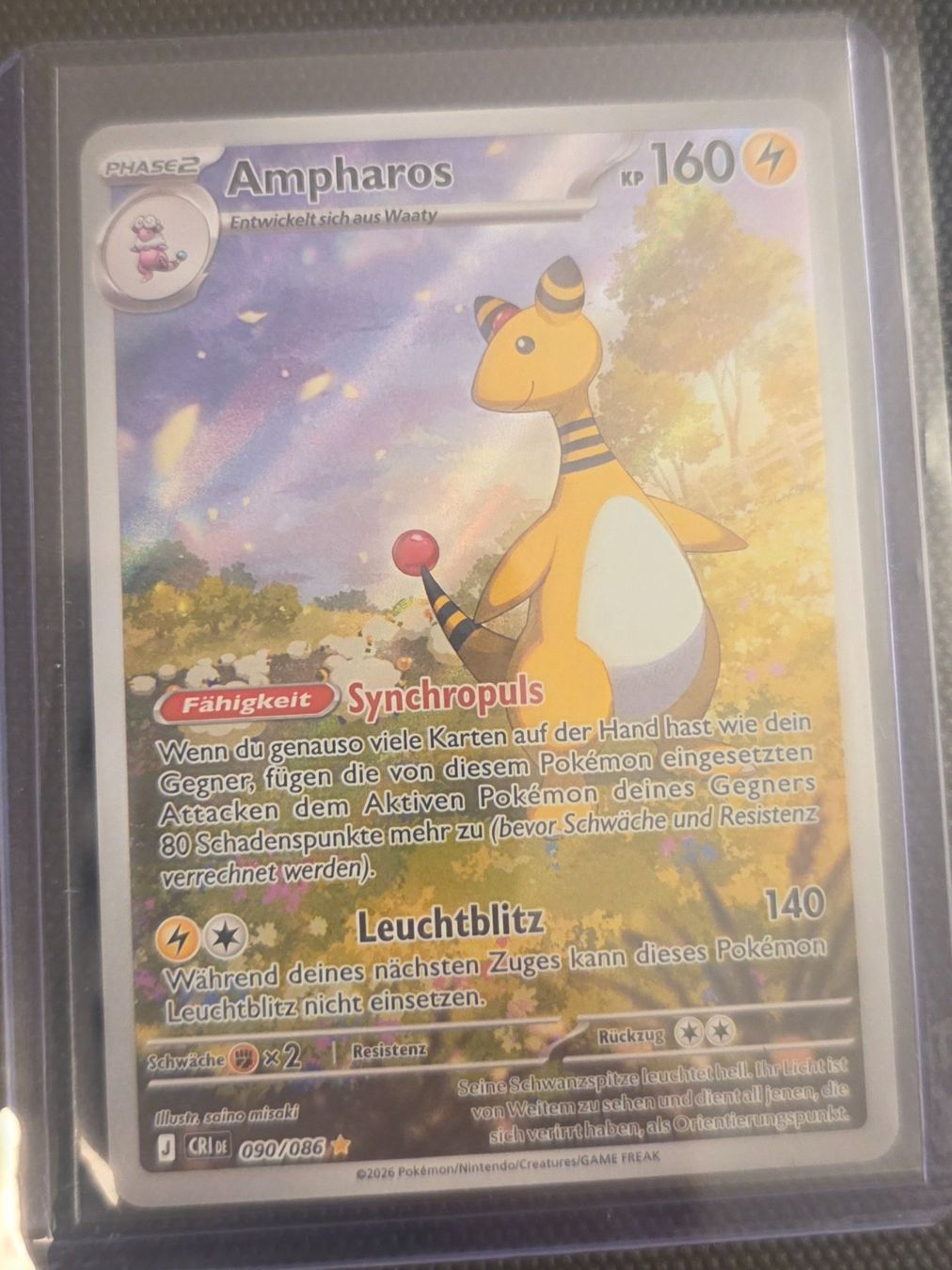 Pokémon Sammelbilder & Trading cards: Pokemon -  Ampharos / CRI 90/086  DE – Neu (gemäss Beschreibung) aus Kreuzlingen von Room_Shambles