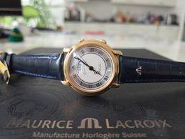 Maurice Lacroix Reveil Automatikuhr 18kt Gold mit Wecker