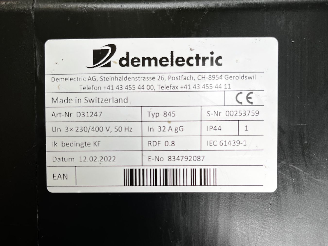 Elettrotecnica: Demelectric Typ 845 – Usato da Saas Fee venduto da pau_g22b 1