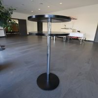 Stehtisch rund, Platte Schwarz, Gestell Chrom, Ø 60 cm