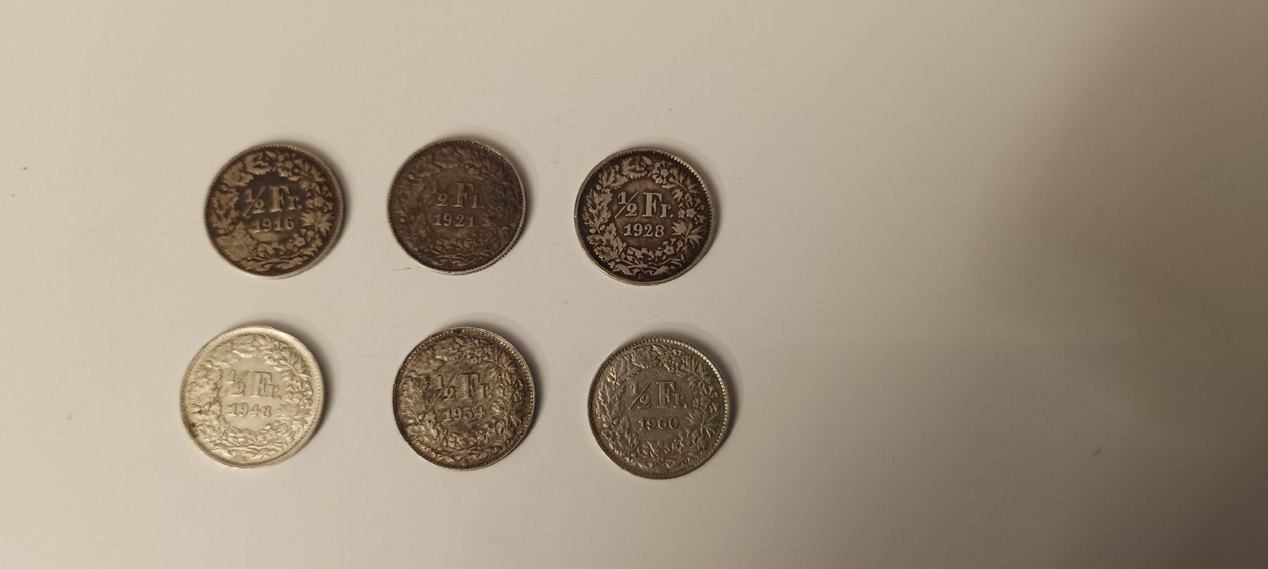 Toutes les monnaies: 6x Schweizer 0.50 Franken – D'occasion à Pfäffikon ZH par K-V-M
