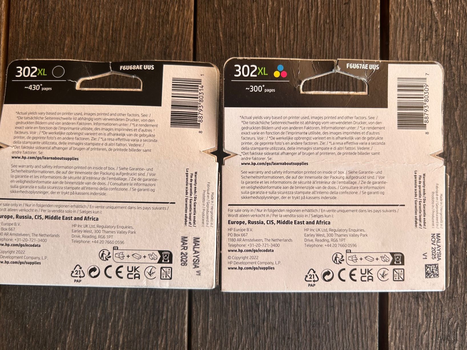 Hewlett Packard Cartucce per stampanti & toner: HP Original 302XL SET Multipack NEU -  mit allen vier Farben – Nuovo e nell'imballaggio originale da Oberwil b. Zug venduto da design_at_work 1