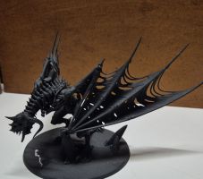 Figur Drache schwarz gross guter Zustand