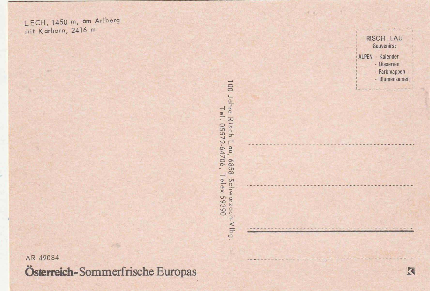 Cartes postales: Lech – D'occasion à Lumbrein par made02 1