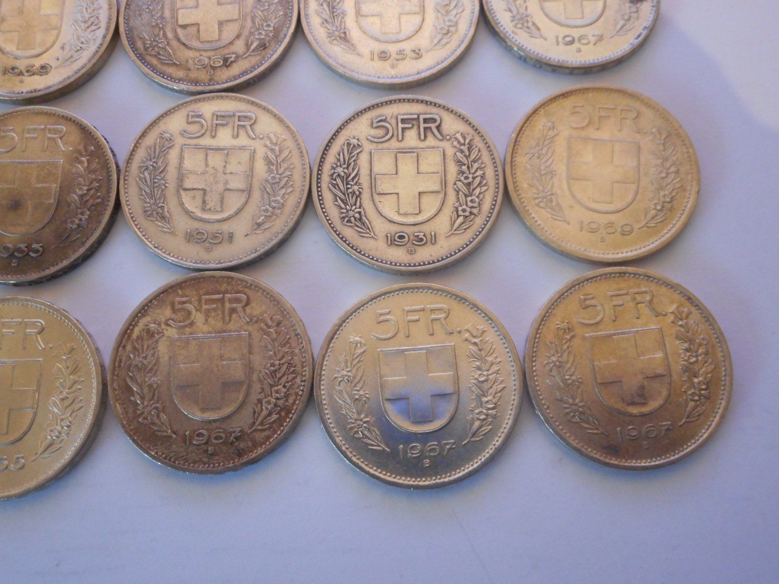 Tutti le monete: 20  x 5 Fr. silber  div. Jahrgänge – Usato da Kriegstetten venduto da pizlad2010 4