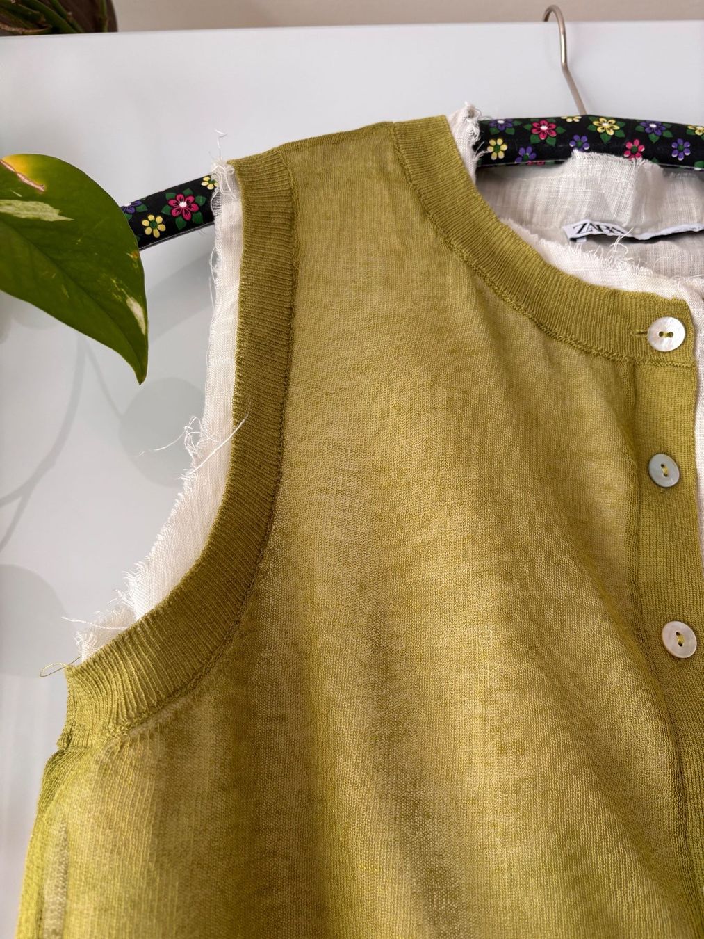 Zara Top: ZARA geknöpftes Top mit Leinen Gr. S – Usato da Zürich venduto da missmodernage 1