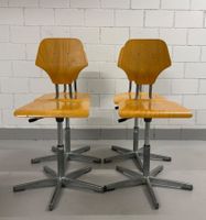 4 SCHULSTÜHLE, EMBRU, ORIGINAL, VINTAGE, KLASSIKER