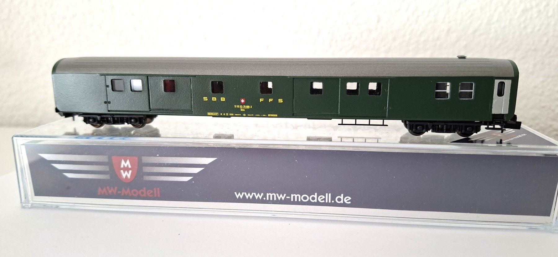 Modellini di ferrovie: MW-Modell Dms SBB RIC Packwagen N-CH-304a – Nuovo e nell'imballaggio originale da Biberist venduto da Ntrains 4
