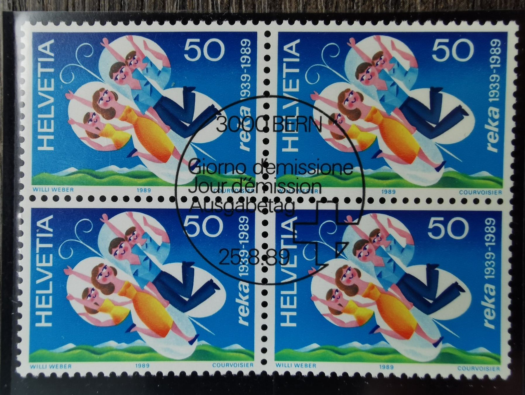 Tutti i francobolli: TR107 Bloc Timbre Suisse 1989 – Usato da Cousset venduto da Patrick_Collections