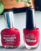 2er-Set rote Nagellacke (Maybelline & Astor)