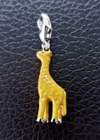 Silber 925 Charm Anhänger Giraffe, naturverbunden - Neu