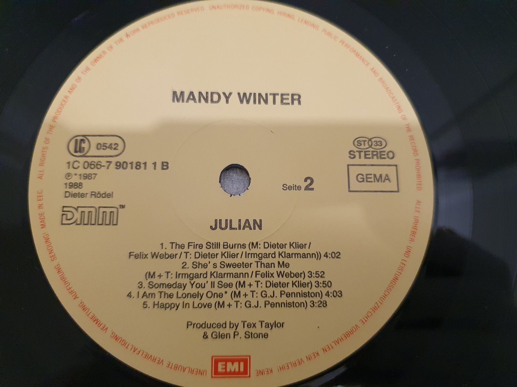 Dischi in vinile: Mandy Winter – Julian – Usato da Uster venduto da Vinyl-Leidenschaft 5