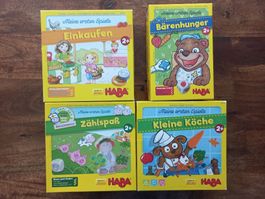 4 HABA Spiele: Zählspass, Einkaufen, Koche, Bärenhunger