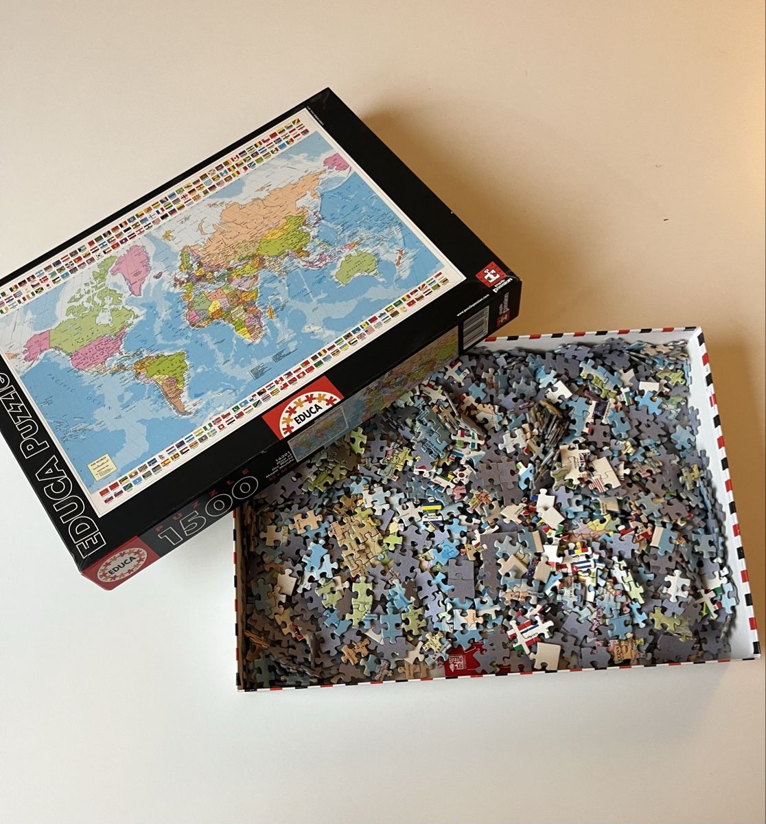 Educa Puzzles: 1500 Puzzle - Map of the World – Gebraucht aus Eglisau von jan_xzq9 3