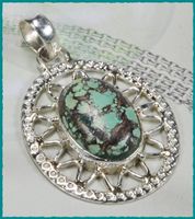 TURQUOISE, Türkis Anhänger 925 Silber